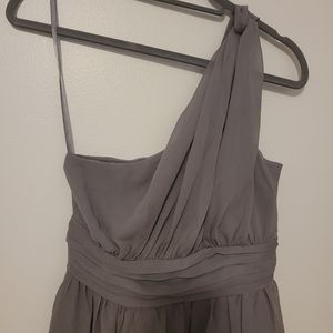 NEW TEVOLIO LIGHT GRAY ONE SHOULDER DRESS